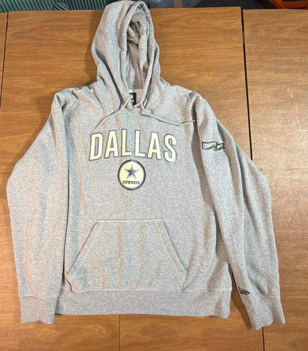 New Era Dallas Cowboys Hoodie Size XL Gray Pullover NFL Team Apparel